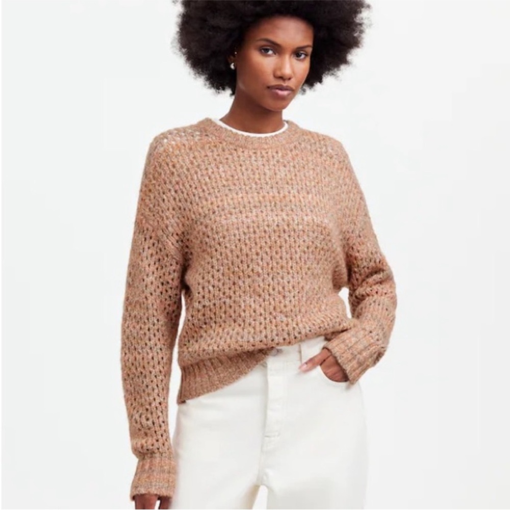 Madewell Cozy Tan Open Sweater